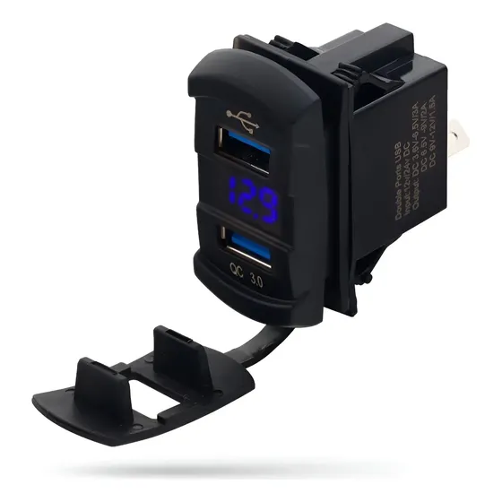 Switch Marino Usb Y Tipo C De Carga Rápida Con Voltímetro